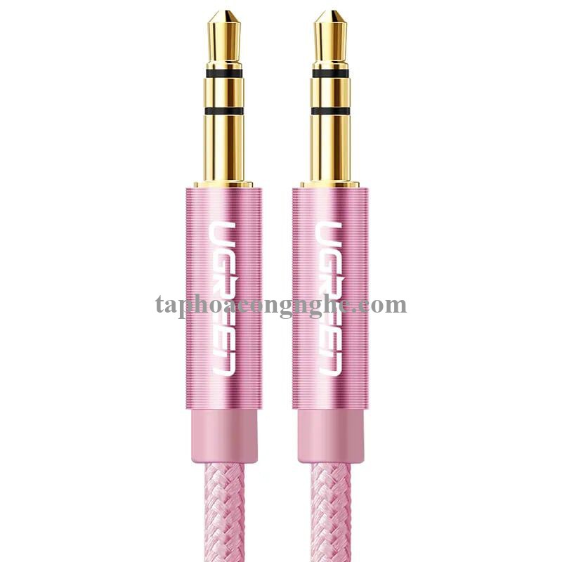 Ugreen 30813 0.5M màu Hồng Cáp âm thanh 2 đầu 3.5mm dương AV112 30030813